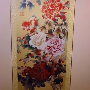 Chinese Embroidery Arts Floral Tapestry, NWT